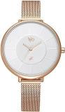 Fastrack Vyb Halo Quartz Analog White Dial Stainless Steel Strap Watch For Women FV60016WM01W