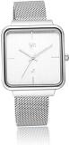 Fastrack Vyb Minimalist Quartz Analog Silver Dial Stainless Steel Strap Watch For Women FV60012SM01W