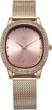 Fastrack Vyb Mirage Quartz Analog Rose Gold Dial Rose Gold + Black Mesh Strap Watch For Women FV60049WM01W