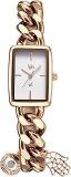 Fastrack Vyb Prodigy Quartz Analog White Dial Rose Gold Chain Strap Watch For Women FV60048WM01W