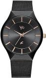 Fastrack Vyb Quartz Analog Black Dial Stainless Steel Strap Watch For Women FV60002KM03W