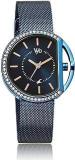 Fastrack Vyb Quartz Analog Blue Dial Stainless Steel Strap Watch For Women FV60015QM01W