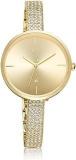 Fastrack Vyb Quartz Analog Gold Dial Stainless Steel Strap Watch For Women FV60009YM01W