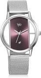 Fastrack Vyb Quartz Analog Purple Dial Stainless Steel Strap Watch For Women FV60019SM01W