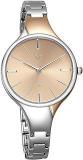 Fastrack Vyb Quartz Analog Rose Gold Dial Stainless Steel Strap Watch For Women FV60001KM01W