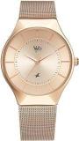 Fastrack Vyb Quartz Analog Rose Gold Dial Stainless Steel Strap Watch For Women FV60002WM01W