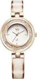 Fastrack Vyb Starlet Quartz Analog Silver White Dial Rose Gold Alloy Strap Watch For Women FV60053WM01W