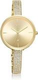 Fastrack Vyb Striker Quartz Analog Gold Dial Stainless Steel Strap Watch For Women FV60009YM01W