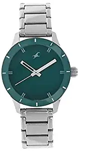 Fastrack Watch for Women NK6078SM01 Stylish Women Green dial Silver Watch for Women