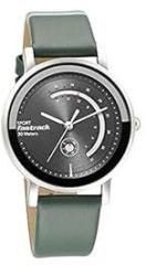 Fastrack Wear Your Look Quartz Analog with Day and Date Grey Dial Leather Strap Watch for Girls NS6172SL04