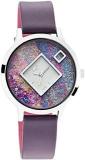 Fastrack Women Leather White Dial Analog Watch Nr6210Sl02, Band Color Purple