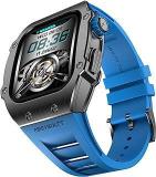 Fire Boltt Asphalt Newly Launched Racing Edition Smart Watch 1.91 Full Touch Screen, Bluetooth Calling, Health Suite, 123 Sports Modes, 400 MAh Battery Aqua Blue