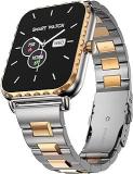 Fire Boltt Jewel, Luxury Stainless Steel Smart Watch with a 1.85 inch Display Boasting 320x386 Resolution and 600 NITS Brightness, 60 HZ Refresh Rate, 120 Sports Modes, IP67 Rating Rose Gold