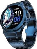 Fire Boltt Royale Luxury Stainless Steel Smart Watch 1.43 AMOLED Display, Always On Display, 750 NITS Peak Brightness 466 * 466 px Resolution. Bluetooth Calling, IP67, 75Hz Refresh Rate Blue