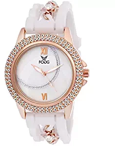 Fogg Analog White Dial Women's Watch 3030 WH