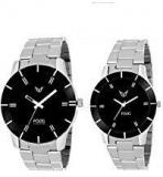 Fogg Analogue Black Dial Men'S And Women'S Watch 5020 Bk Couple Watch