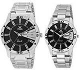 Fogg Analogue Black Dial Unisex Watch Fogg Analog 5040 BK Couple Watch Combo