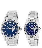 Fogg Analogue Blue Dial Unisex Watch Fogg Analog 5039 BL Couple Watch Combo