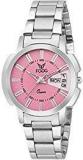 Fogg Pink Day And Date Women Watch 4054 PK