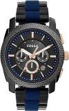 Fossil Analog Black Dial Men Watch FS5164 Stainless Steel, Multicolor Strap