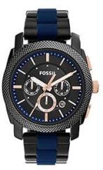 Fossil Analog Black dial men Watch FS5164 Stainless Steel, Multicolor Strap