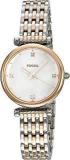 Fossil Carlie Analog White Dial Women's Watch ES4431