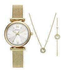 Fossil Carlie Analog White Dial Women's Watch ES5251SET