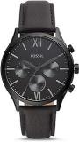 Fossil Chronograph Black Dial And Band Men's Stainless Steel Watch BQ2364