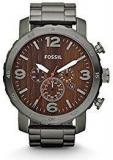 Fossil End Of Season Nate Stopwatch Analog Brown Dial Unisex Watch JR1355