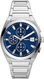 Fossil Everett Analog Blue Dial Men's Watch FS5795, Silver