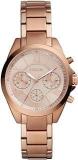 Fossil Fashion Analog Rose Gold Dial Women's Watch BQ3036 Stainless Steel, Rose Gold Strap