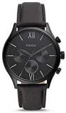 Fossil Fenmore Chronograph Men's Watch Black Dial Black Colored Strap