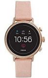 Fossil Gen 4 40mm, Rosegold Ventura Leather Touchscreen Women's Smartwatch With Heart Rate, GPS, Music Storage And Smartphone Notifications FTW6015