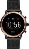 Fossil Gen 5 44mm, Black Julianna Stainless Steel Touchscreen Women's Smartwatch With Speaker, Heart Rate, GPS, Music Storage And Smartphone Notifications FTW6036