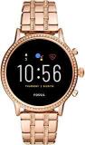 Fossil Gen 5 44mm, Rose Gold Julianna Stainless Steel Touchscreen Women's Smartwatch With Speaker, Heart Rate, GPS, Music Storage And Smartphone Notifications FTW6035