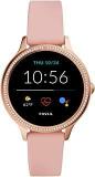 Fossil Gen 5E Women's Smartwatch With Silicone Strap, Full Touch, AMOLED Screen, Bluetooth Calling, And Built In GPS FTW6066