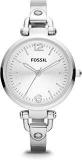 Fossil Georgia Analogue Women's Watch Silver Dial & Silver Colored Strap ES3083