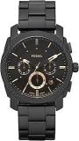 Fossil Machine Stainless Steel Chronograph Unisex Black Dial Watch Fs4682Ie