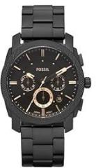 Fossil Machine Stainless Steel Chronograph Unisex Black Dial Watch Fs4682Ie