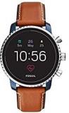 Fossil Men's Gen 4 Explorist HR Heart Rate Stainless Steel And Leather Touchscreen Smartwatch, Color: Brown Model: FTW4016