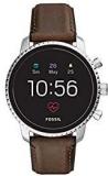 Fossil Men's Gen 4 Explorist HR Heart Rate Stainless Steel And Leather Touchscreen Smartwatch, Color: Silver, Brown Model: FTW4015