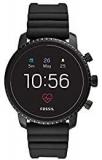 Fossil Men's Gen 4 Explorist HR Heart Rate Stainless Steel And Silicone Touchscreen Smartwatch, Color: Black Model: FTW4018