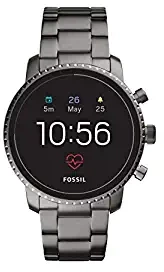 Fossil Men's Gen 4 Explorist HR Heart Rate Stainless Steel Touchscreen Smartwatch, Color: Smoke Grey Model: FTW4012