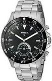 Fossil Q Crewmaster Hybrid Silver Stainless Steel Smartwatch