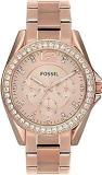 Fossil Riley Analog Rose Gold Dial And Band Women's Stainless Steel Watch ES2811