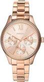 Fossil Rye Analog Rose Gold Dial And Band Women's Stainless Steel Watch BQ3691