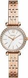 Fossil Tillie Mini Analog Multicolor Dial Rose Gold Band Women's Stainless Steel Watch BQ3502