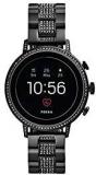 Fossil Women's Gen 4 Venture HR Heart Rate Stainless Steel Touchscreen Smartwatch, Color: Black FTW6023