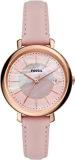 Fossil Women's Jacqueline Stainless Steel And Leather Solar Powered Watch