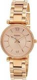 Fossil Women's White Dial Golden Analog Watch ES4648